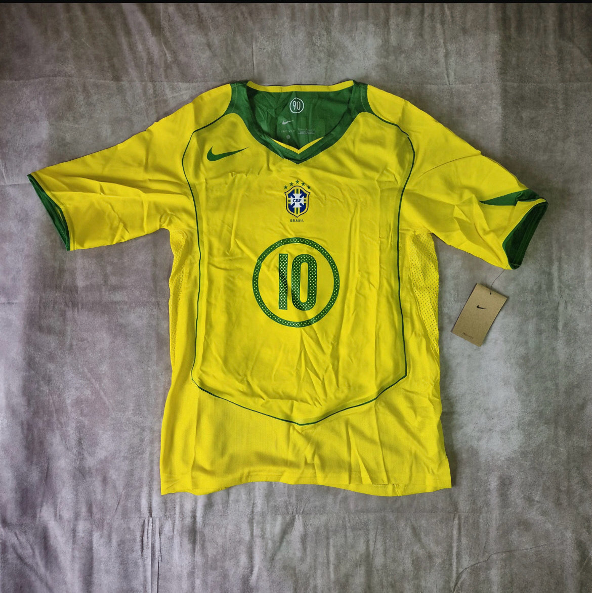 Brazil Ronaldinho Retro - Home Jersey LostFiction Clo